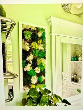 Moss Wall Art Picture Frame Handmade Preserved Moss Wall Decor Living Wall Print